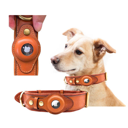 Hundehalsband aus Leder für Apple AirTag